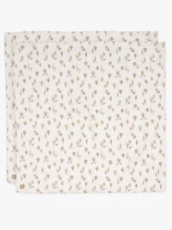 Jollein Tæppe/ Stofble i Musselin 115x115 cm 2-pak, Tiny Park