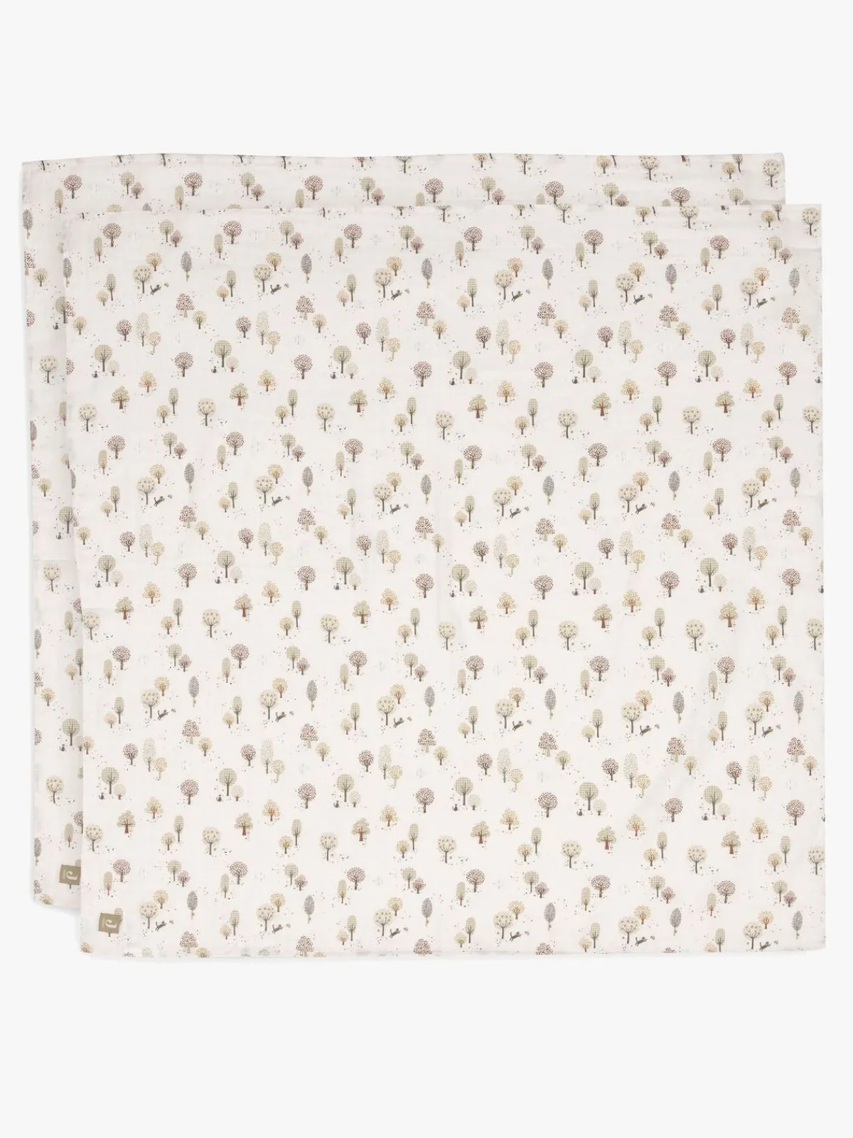 Jollein Tæppe/ Stofble i Musselin 115x115 cm 2-pak, Tiny Park