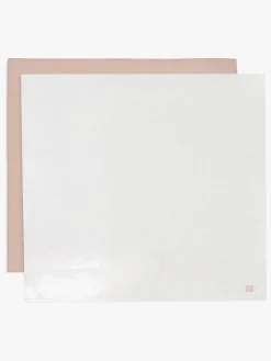 Jollein Stofbleer, Nusseklude & Babytæpper>Tæpper/ Stofbleer i Musselin Twinkling 2-pak, Off white/Wild Rose