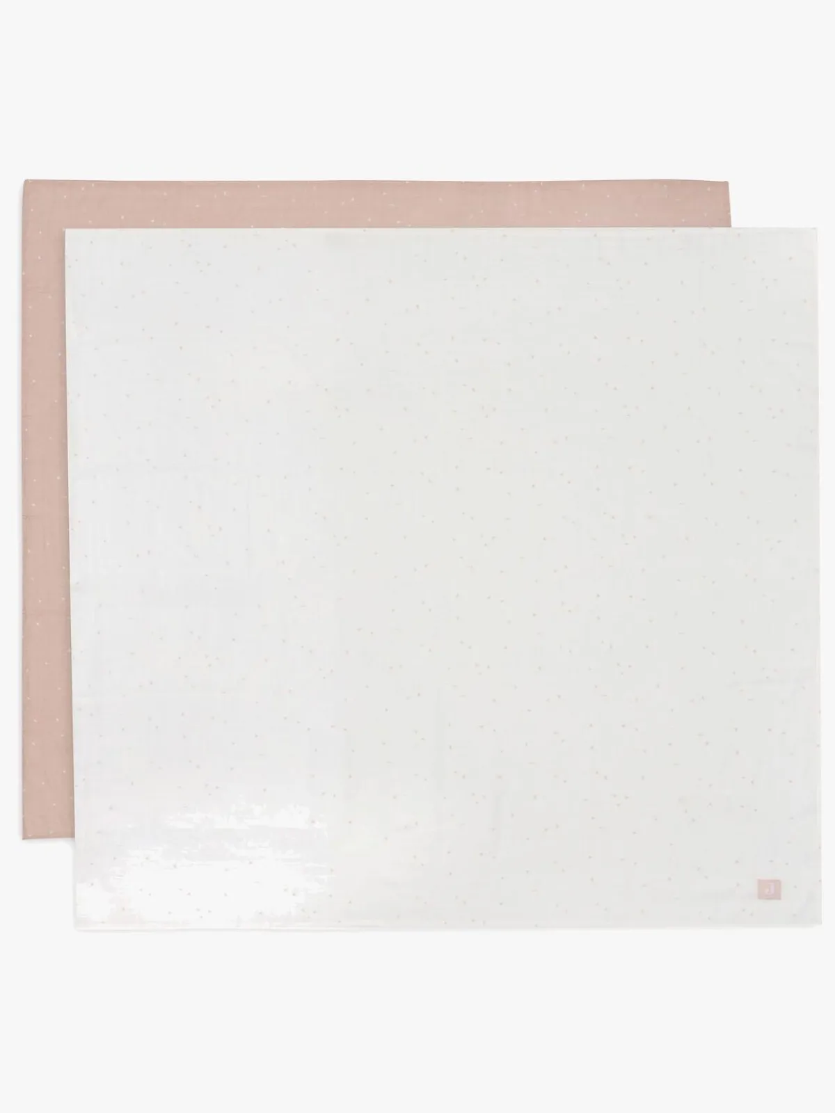 Jollein Stofbleer, Nusseklude & Babytæpper>Tæpper/ Stofbleer i Musselin Twinkling 2-pak, Off white/Wild Rose