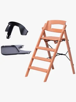 KAOS Højstole & Tilbehør*Klapp Højstol Recycled inkl. Beskyttelsesbøjle & Bakke, Terracotta Pink/Charcoal Black