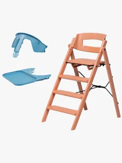 KAOS Højstole & Tilbehør*Klapp Højstol Recycled inkl. Beskyttelsesbøjle & Bakke, Terracotta Pink/Swedish Blue