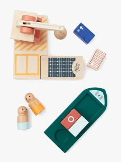 KidsConcept Legetøjsbiler & -Fartøjer>Kids Concept Containerhavn Aiden Legesæt