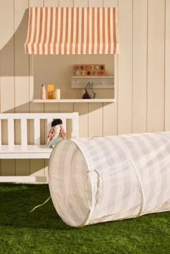 KidsConcept Kids Concept Stribet Legetunnel, Grå