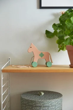 KidsConcept Trælegetøj>Kids Concept Trækdyr Hest Carl Larsson, Grøn