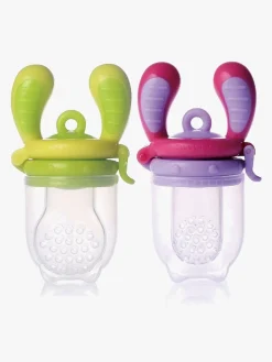 Kidsme Spisetid*Food Feeder 2 stk, Lilla/Lime Flerfarvet