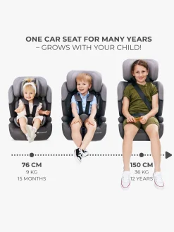 Kinderkraft Autostole 9-36 Kg*COMFORT UP i-Size Autostol, Grey Grå
