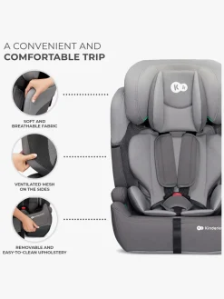 Kinderkraft Autostole 9-36 Kg*COMFORT UP i-Size Autostol, Grey Grå