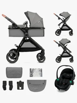 Kinderkraft Duo- & Kombivogne*ESME PRO 3-in-1 Duovogn Travelsystem, Moonlight Grey Grå