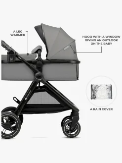 Kinderkraft Duo- & Kombivogne*ESME PRO 3-in-1 Duovogn Travelsystem, Moonlight Grey Grå