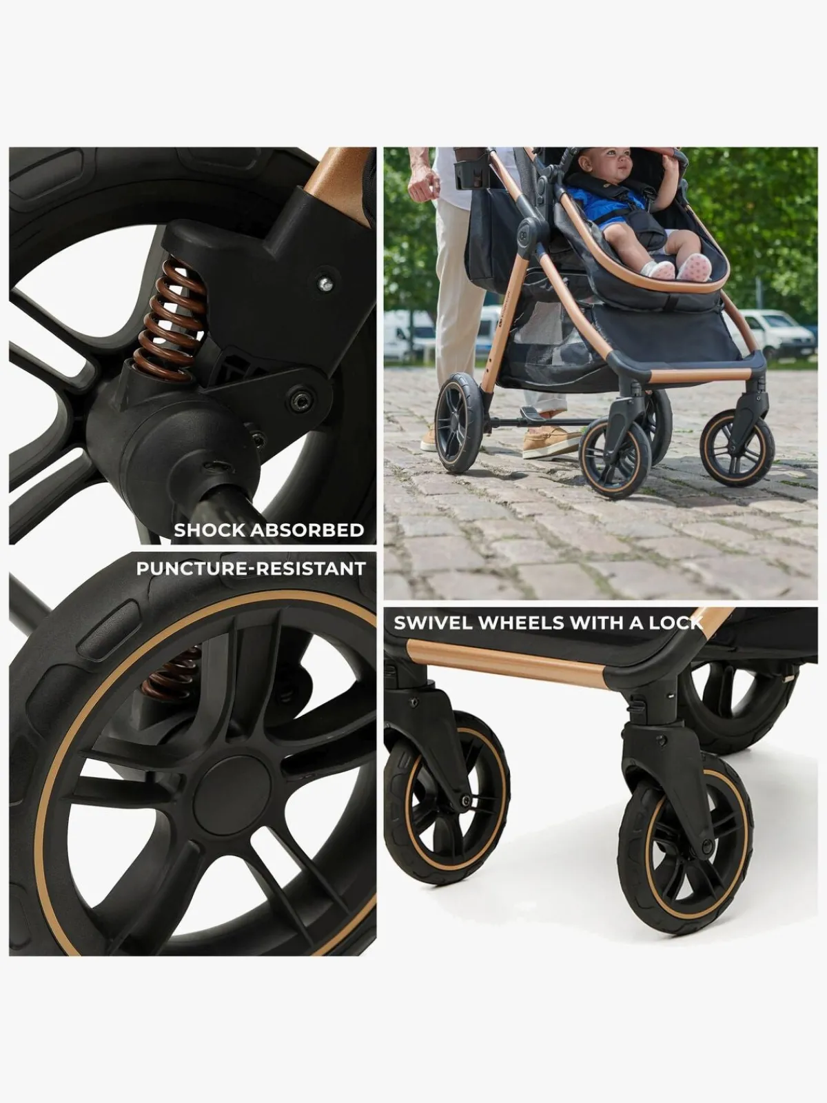 Kinderkraft Duo- & Kombivogne*ESME PRO 3-in-1 Duovogn Travelsystem, Moonlight Grey Grå