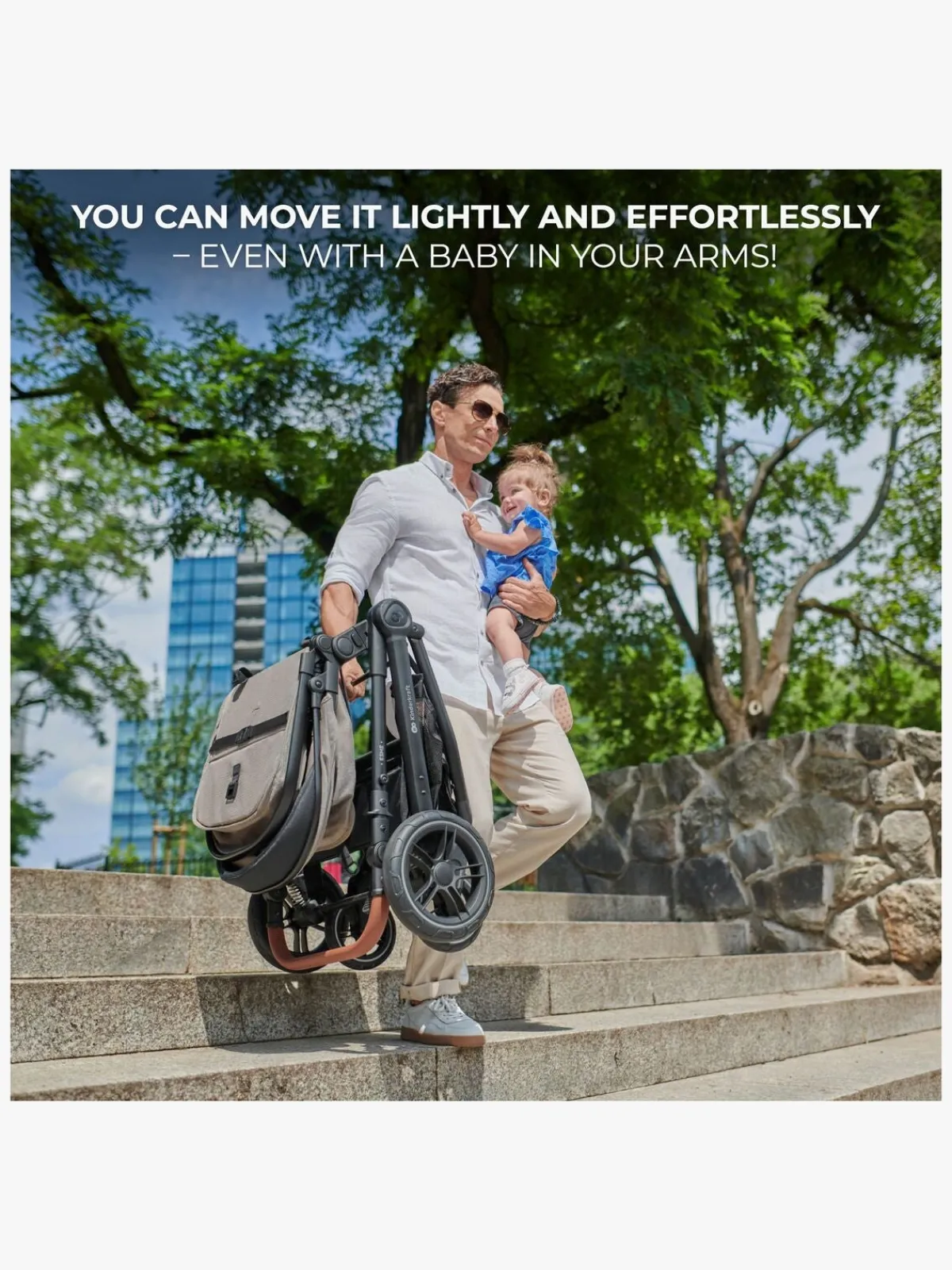 Kinderkraft Duo- & Kombivogne*ESME PRO 3-in-1 Duovogn Travelsystem, Moonlight Grey Grå