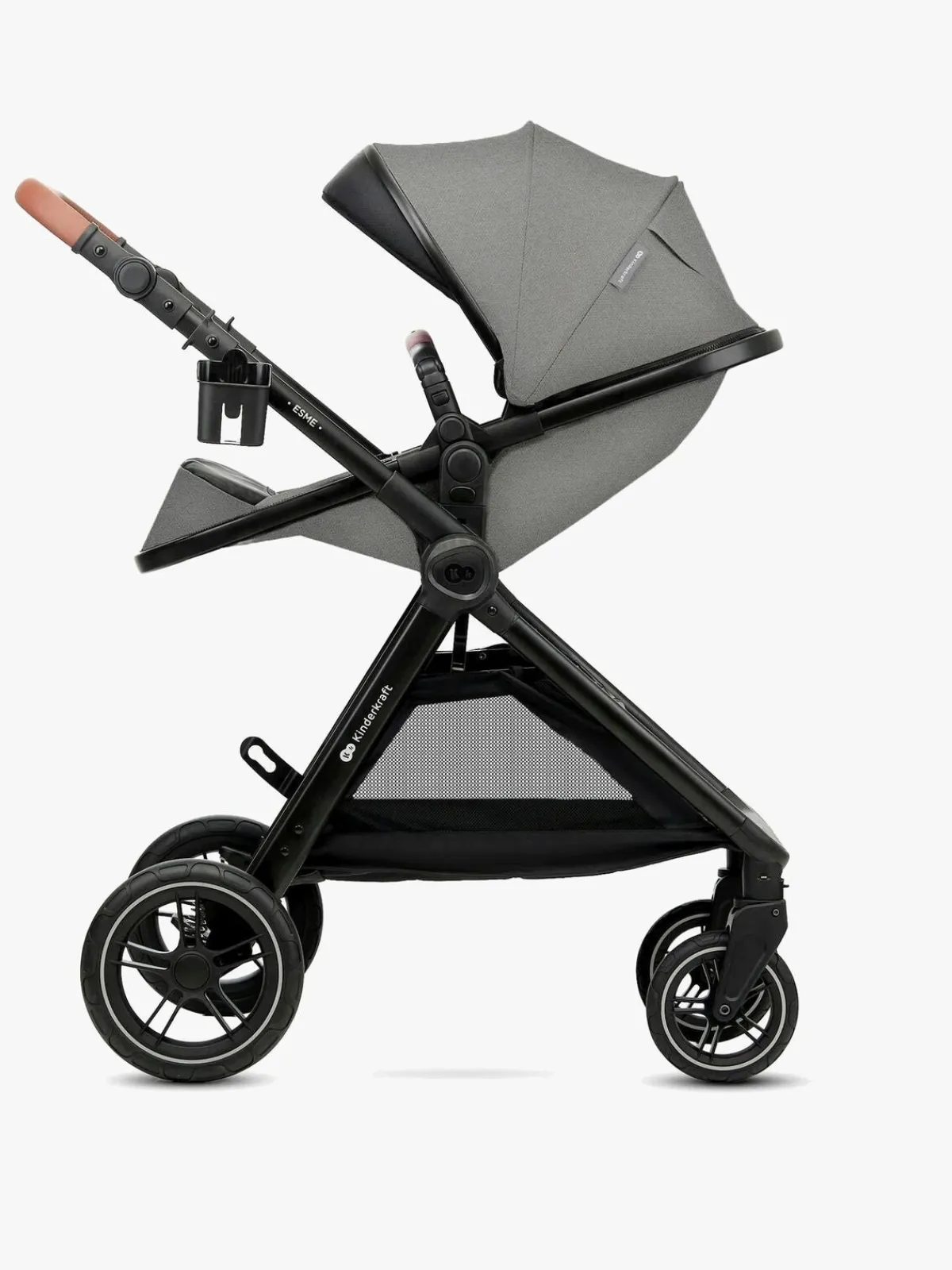 Kinderkraft Duo- & Kombivogne*ESME PRO 3-in-1 Duovogn Travelsystem, Moonlight Grey Grå