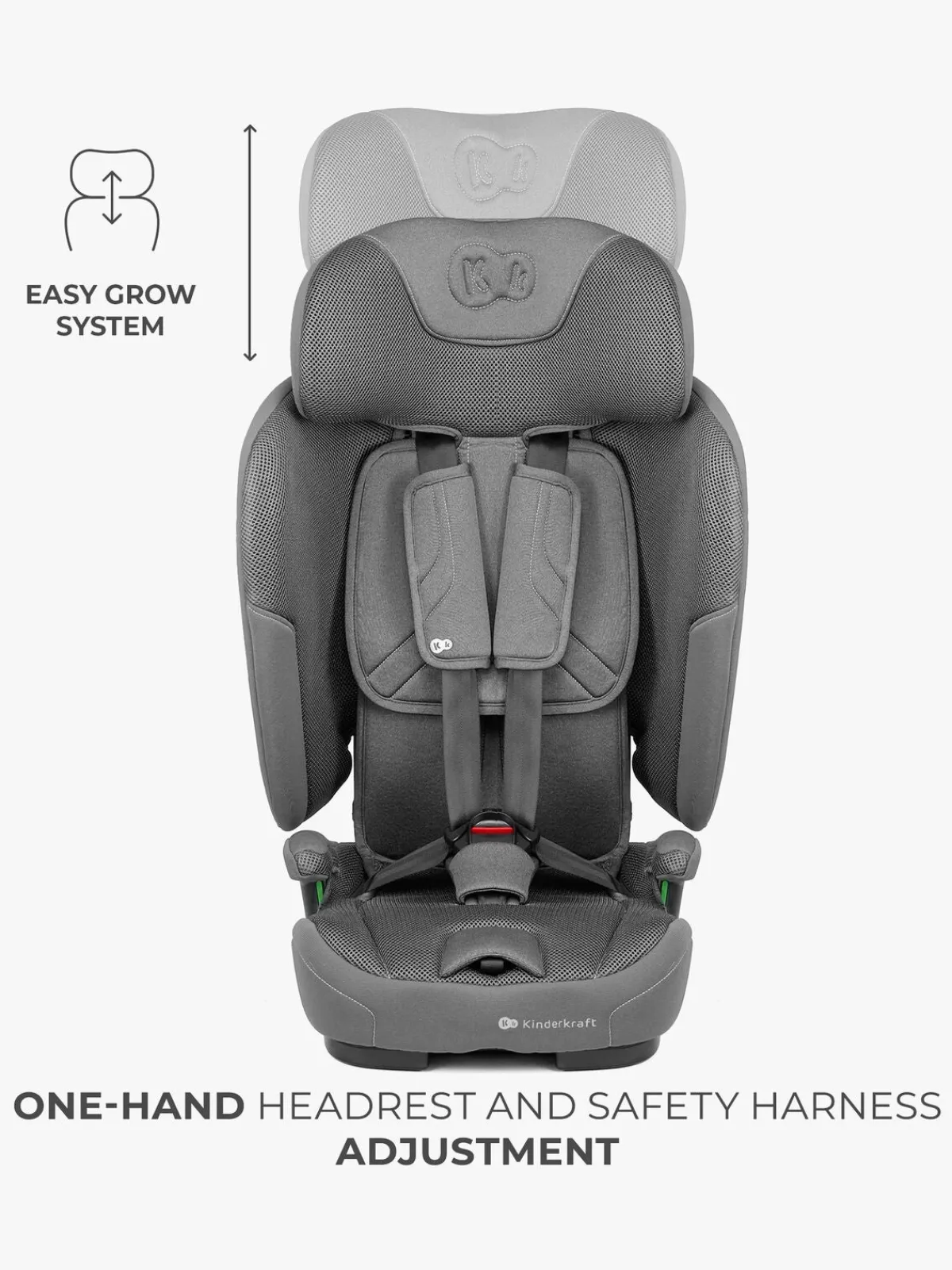 Kinderkraft Autostole 9-36 Kg*FIX2GO i-Size Autostol, Grey Grå