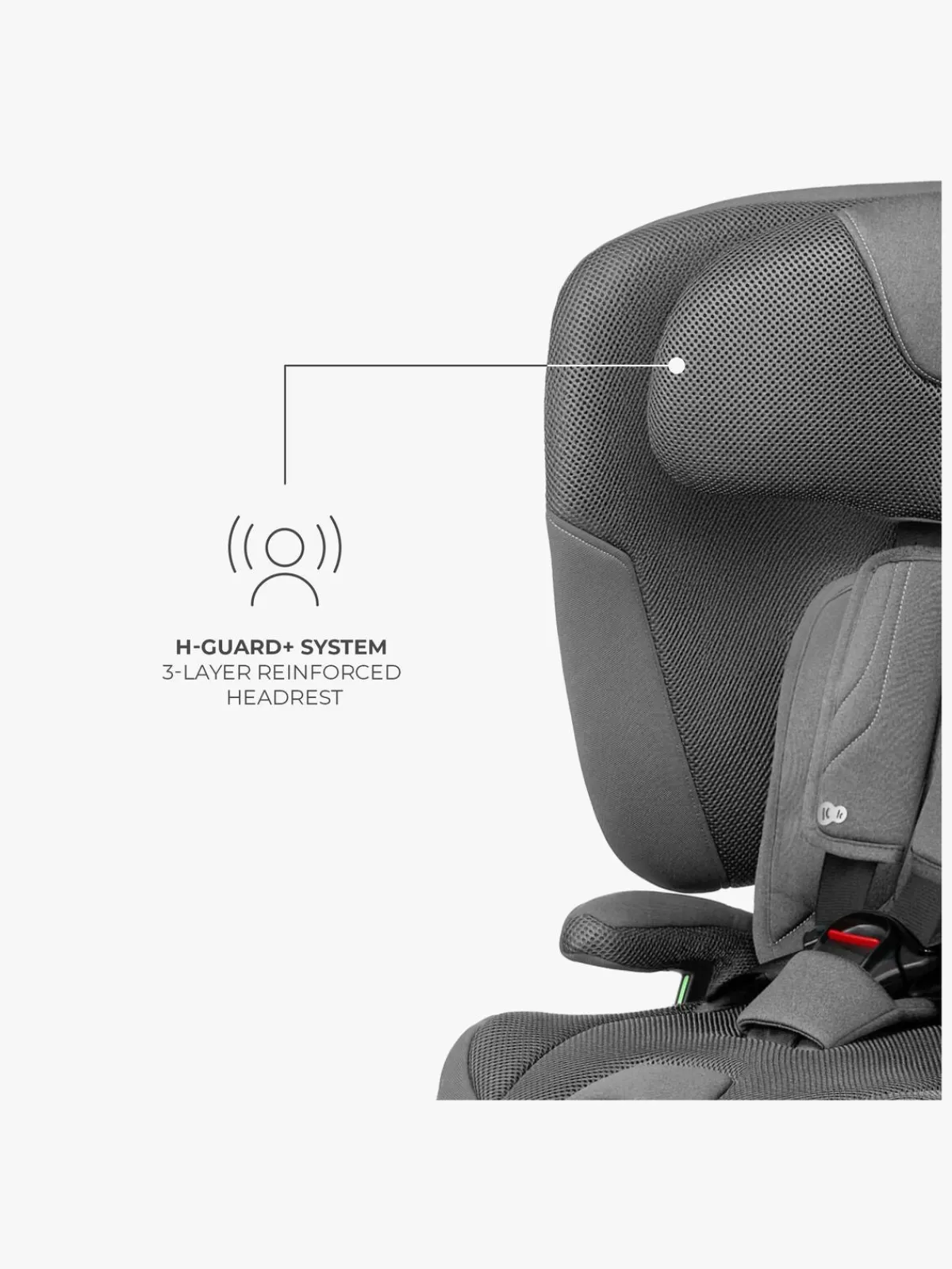 Kinderkraft Autostole 9-36 Kg*FIX2GO i-Size Autostol, Grey Grå