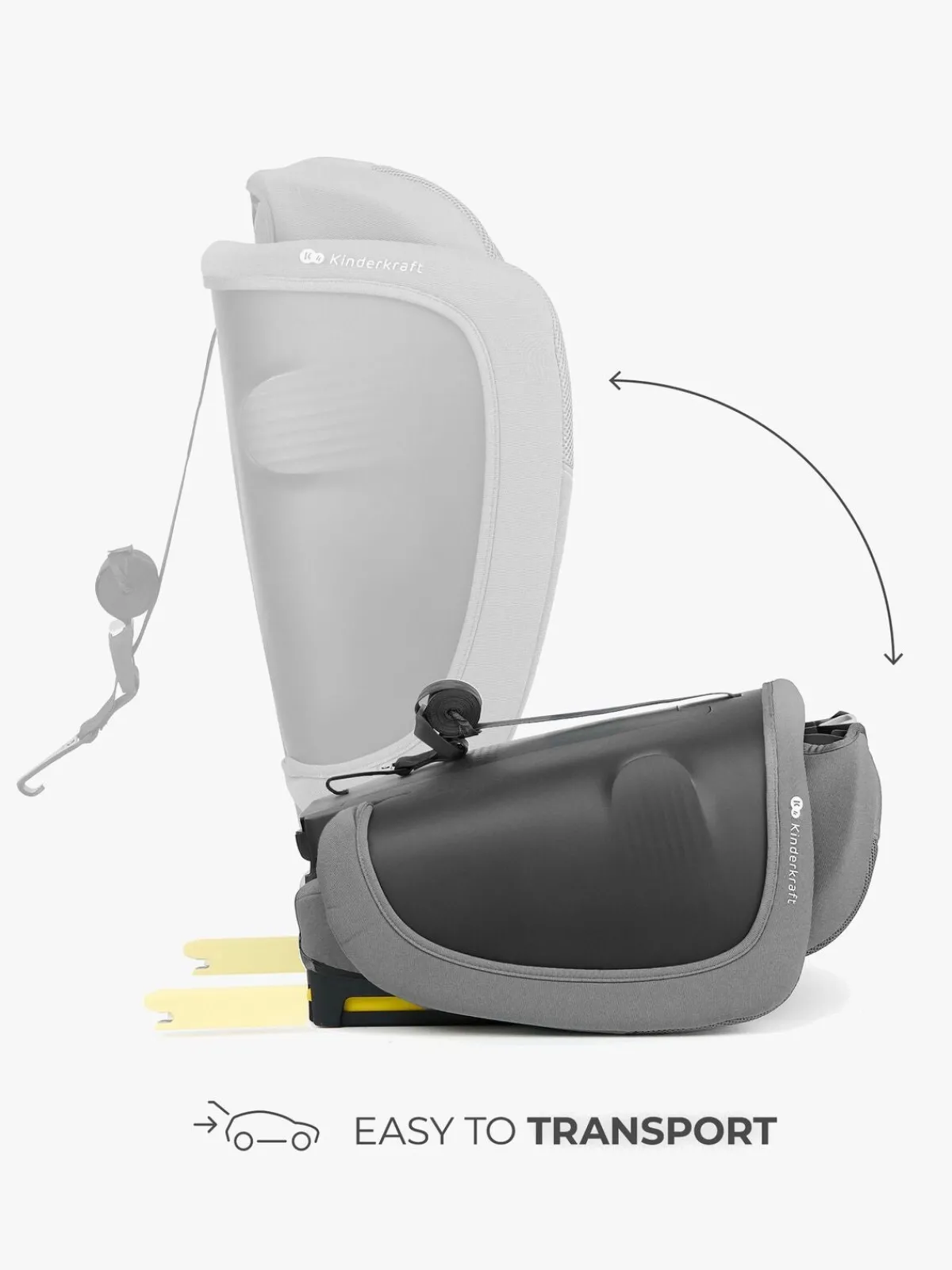 Kinderkraft Autostole 9-36 Kg*FIX2GO i-Size Autostol, Grey Grå