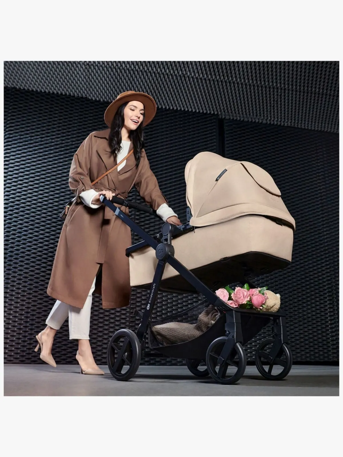 Kinderkraft Duo- & Kombivogne*3-i-1 NEWLY Kombivogn Travelsystem, Classic Black Sort