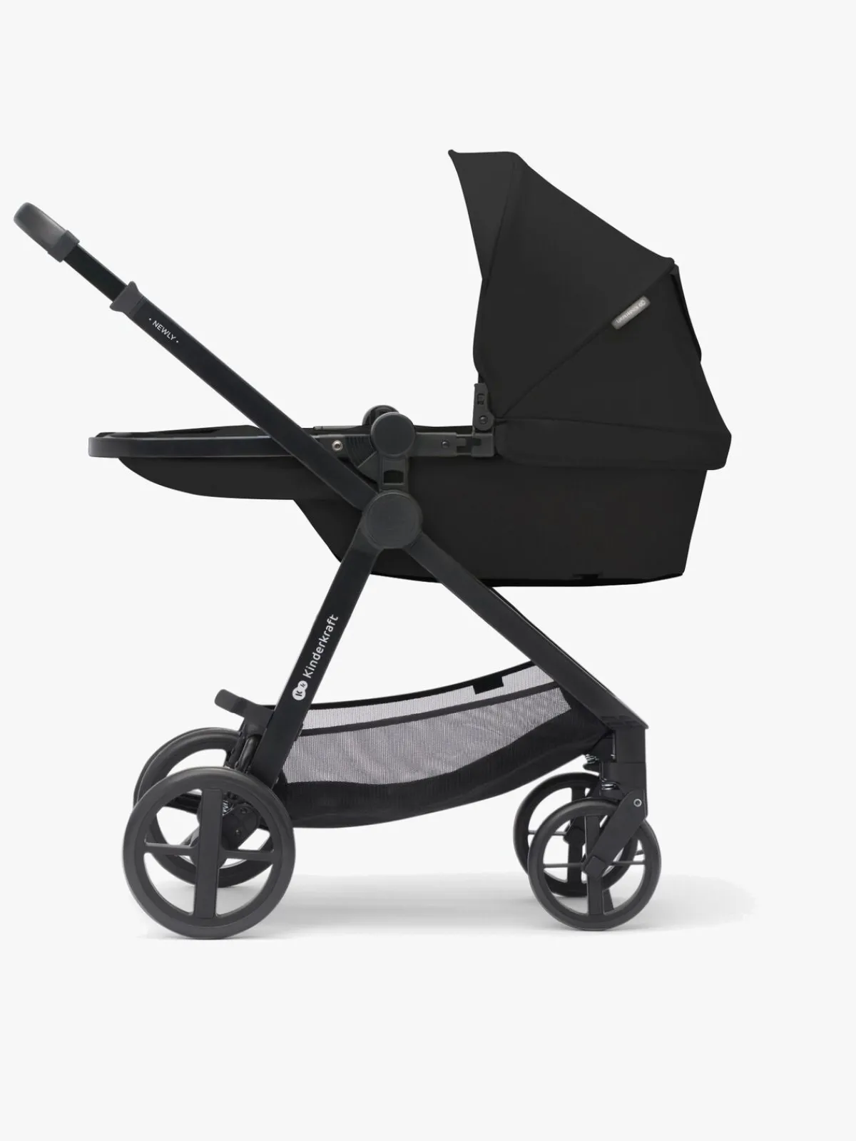 Kinderkraft Duo- & Kombivogne*3-i-1 NEWLY Kombivogn Travelsystem, Classic Black Sort