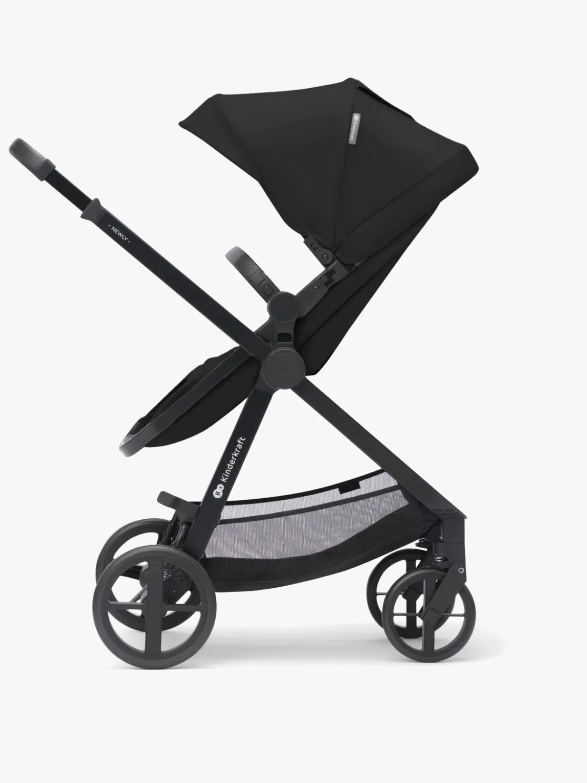 Kinderkraft Duo- & Kombivogne*3-i-1 NEWLY Kombivogn Travelsystem, Classic Black Sort