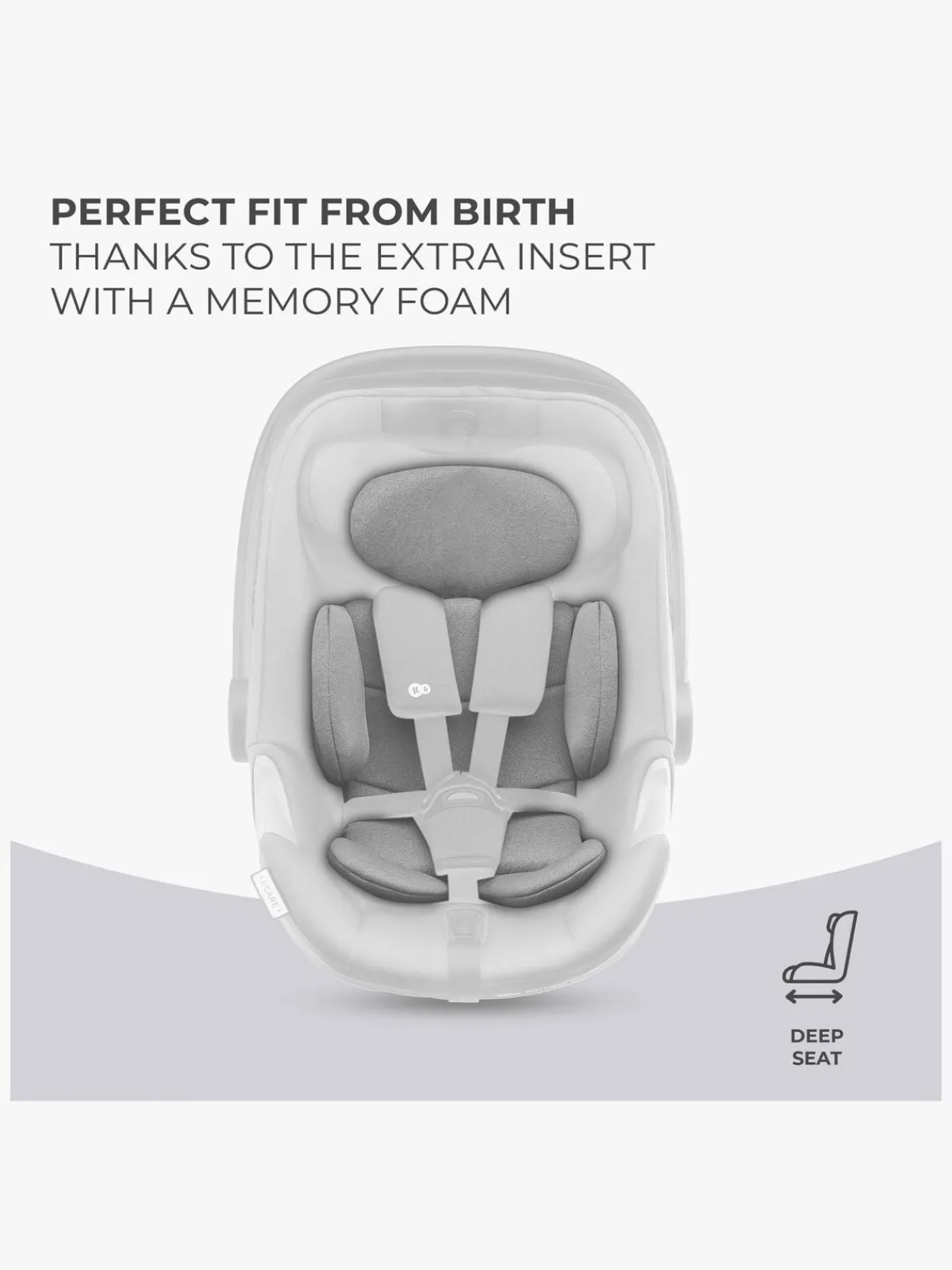 Kinderkraft Autostole 0-13 Kg>I-CARE i-Size Autostol Baby, Cool Grey