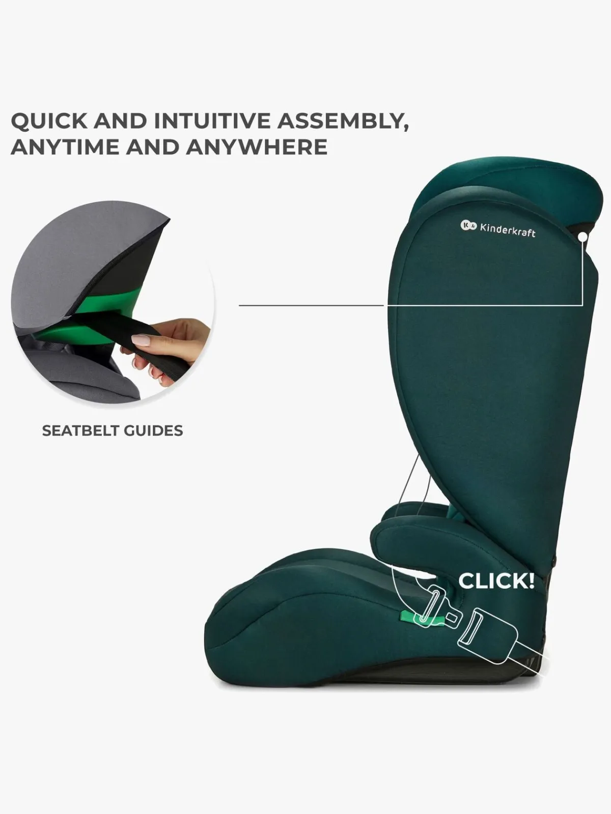 Kinderkraft Autostole 15-36 Kg>I-SPARK i-Size Autostol, Green