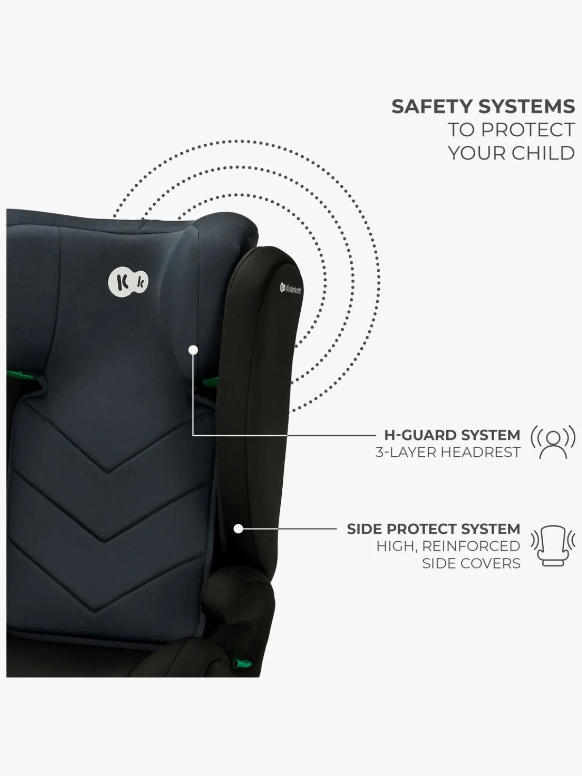 Kinderkraft Autostole 15-36 Kg*I-SPARK i-Size Autostol, Black Sort