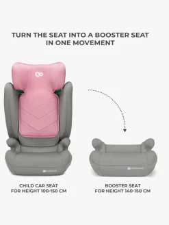 Kinderkraft Autostole 15-36 Kg*I-SPARK i-Size Autostol, Pink Lyserød/Grå