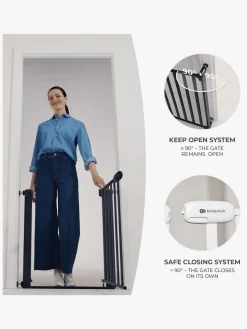 Kinderkraft Sikkerhed*LOCK&GO Sikkerhedsgitter, Black Sort