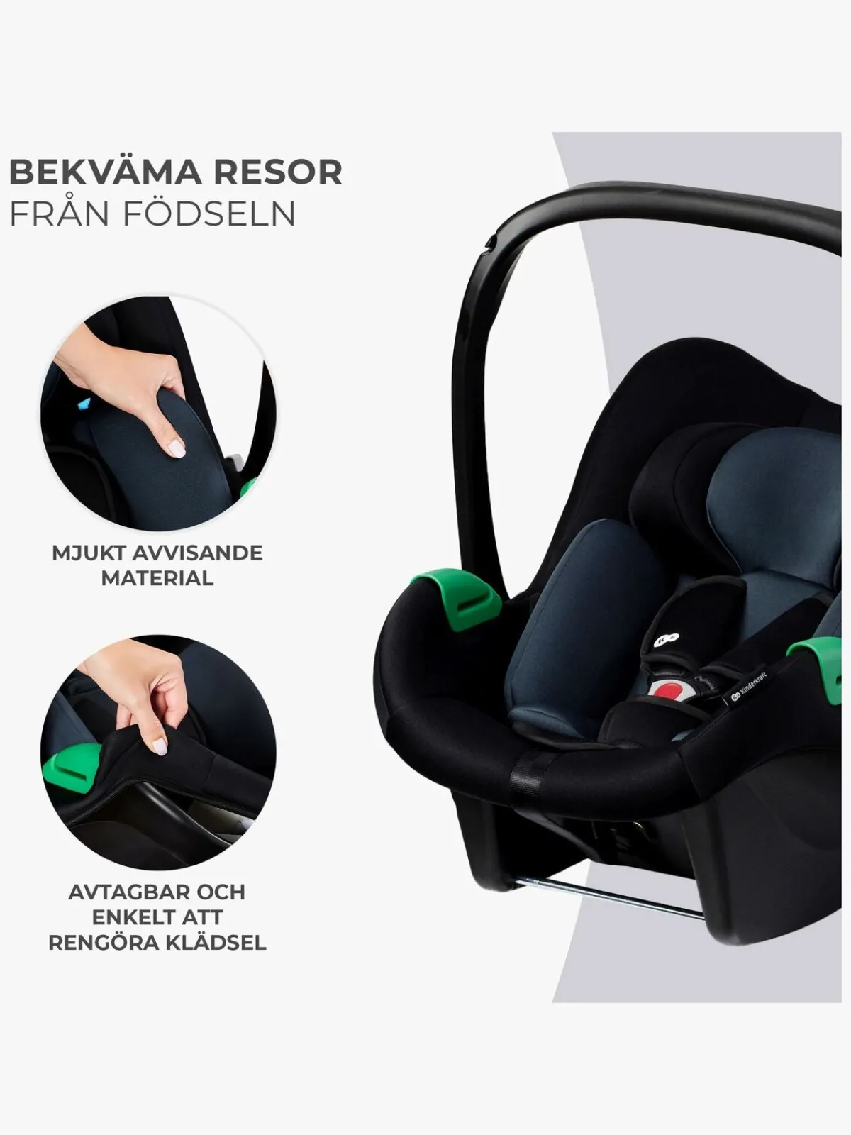 Kinderkraft Autostole 0-13 Kg*MINK PRO i-Size Autostol Baby inkl MINK FX Base, Black