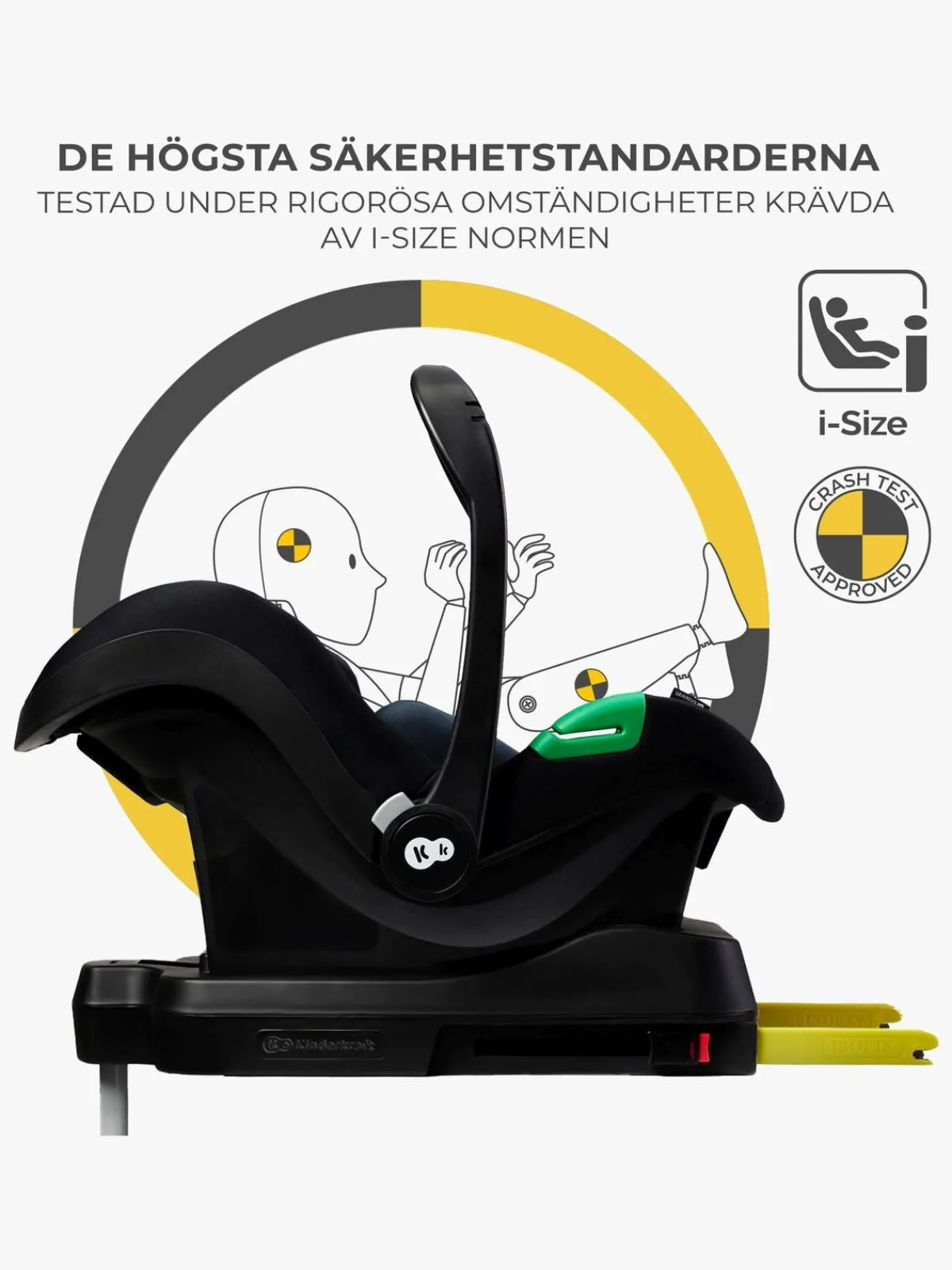 Kinderkraft Autostole 0-13 Kg*MINK PRO i-Size Autostol Baby inkl MINK FX Base, Black