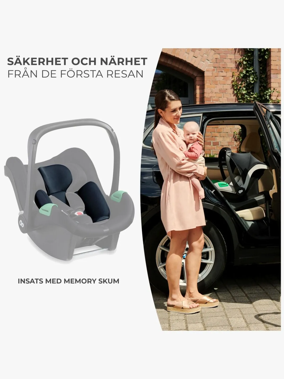 Kinderkraft Autostole 0-13 Kg*MINK PRO i-Size Autostol Baby inkl MINK FX Base, Black