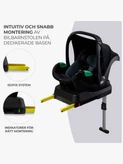 Kinderkraft Autostole 0-13 Kg*MINK PRO i-Size Autostol Baby inkl MINK FX Base, Black