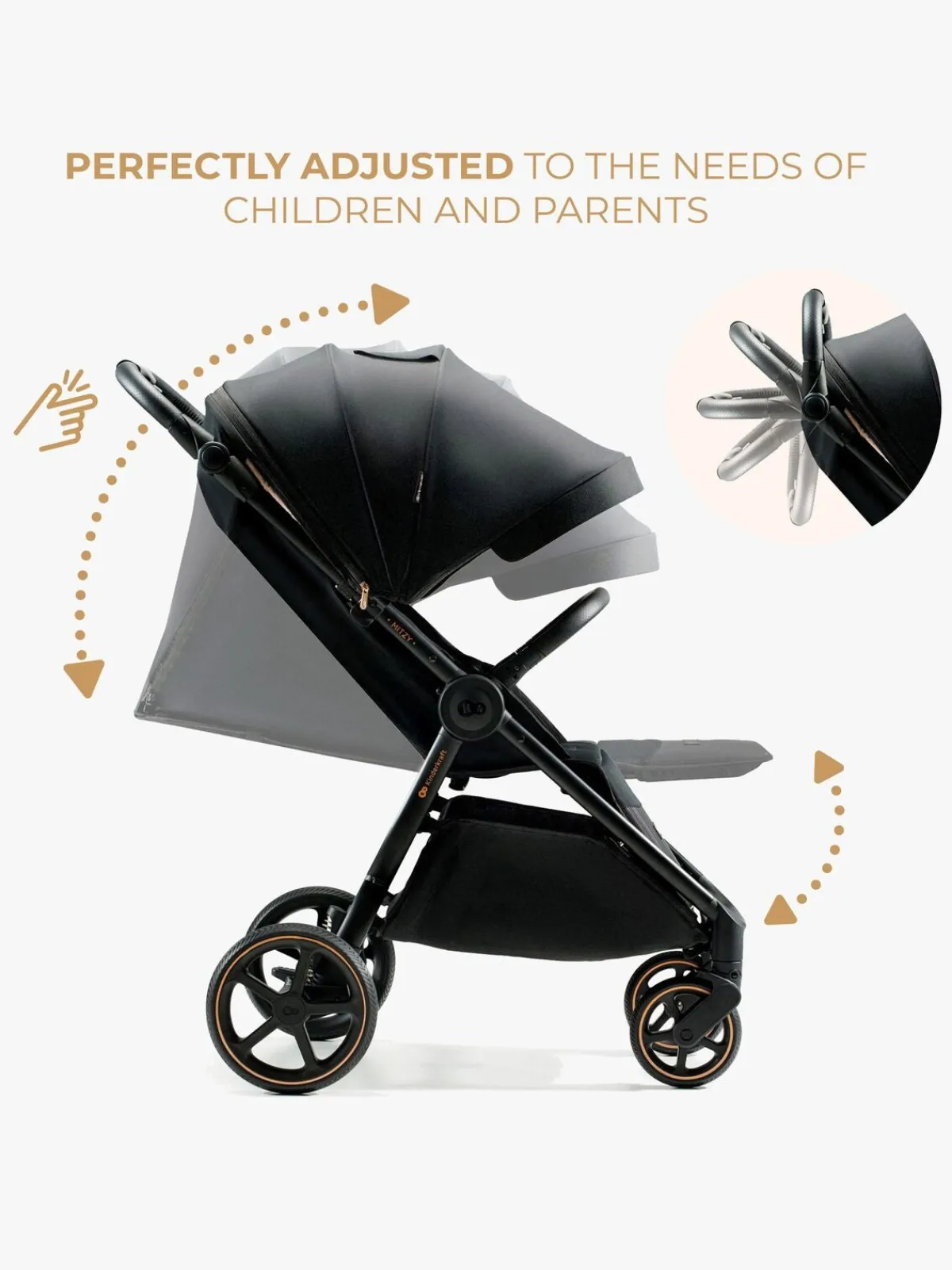 Kinderkraft MITZY Klapvogn, Ink Black