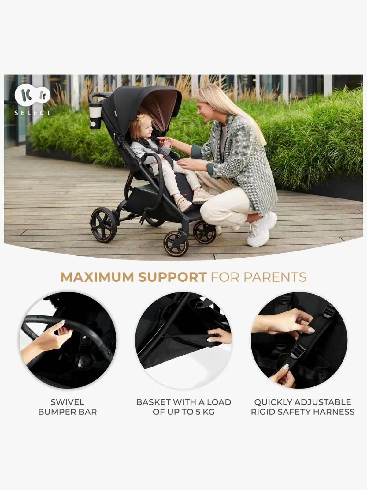 Kinderkraft MITZY Klapvogn, Ink Black