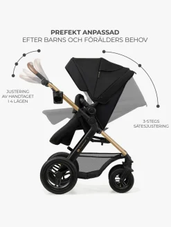 Kinderkraft MOOV 2 Air 3-in-1 Kombivogn, Pure Black