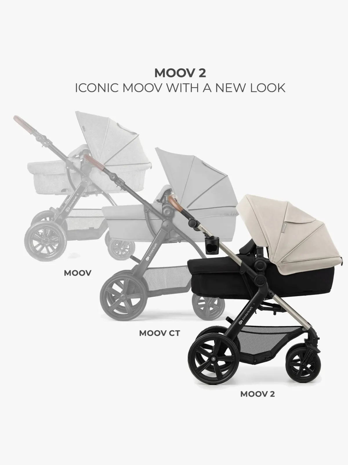Kinderkraft MOOV 2 4-in-1 Duovogn, Moonlight Grey