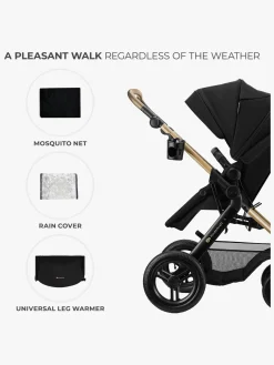 Kinderkraft Duo- & Kombivogne*MOOV 2 XL Air Kombivogn, Pure Black Sort