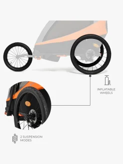 Kinderkraft Aktivitetsvogne*Nava Cykelanhænger, Sunny Orange