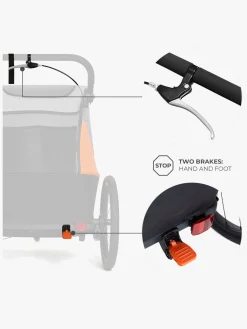 Kinderkraft Aktivitetsvogne*Nava Cykelanhænger, Sunny Orange