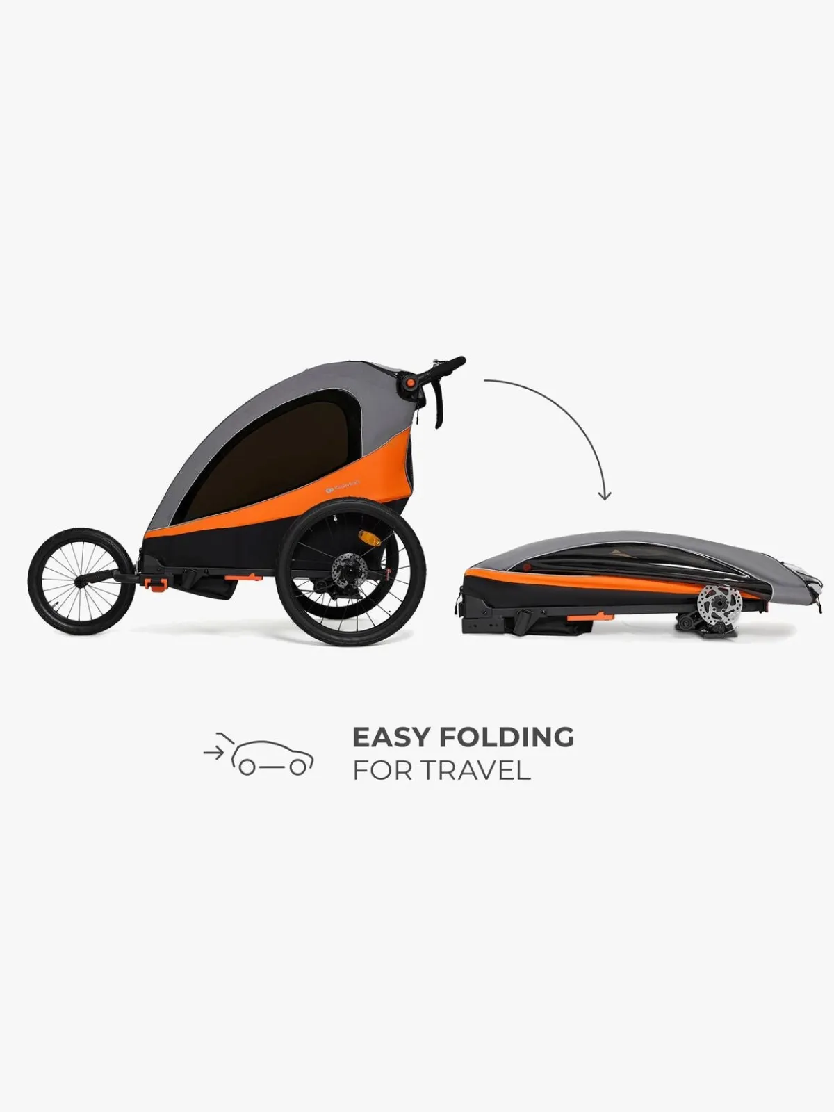 Kinderkraft Aktivitetsvogne*Nava Cykelanhænger, Sunny Orange