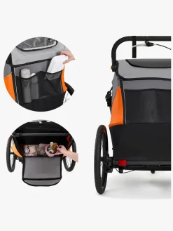 Kinderkraft Aktivitetsvogne*Nava Cykelanhænger, Sunny Orange