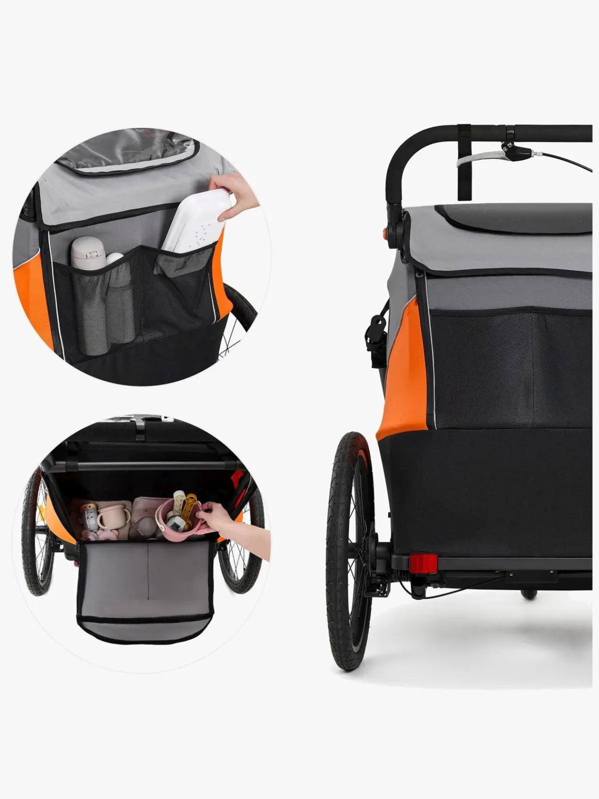 Kinderkraft Aktivitetsvogne*Nava Cykelanhænger, Sunny Orange