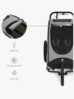 Kinderkraft Aktivitetsvogne*Nava Cykelanhænger, Sunny Orange