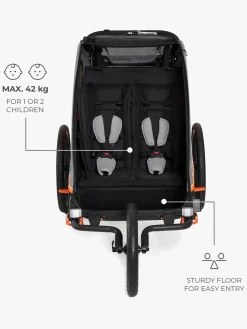 Kinderkraft Aktivitetsvogne*Nava Cykelanhænger, Sunny Orange