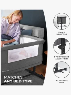 Børn Kinderkraft Børnesenge & Tilbehør></noscript>NESTE GROW Bedside Crib, Beige