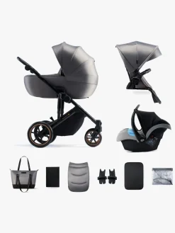 Kinderkraft Vognpakker>PRIME 2 3-in-1 Duovogn Travelsystem inkl. Mink Pro, Shadow Grey