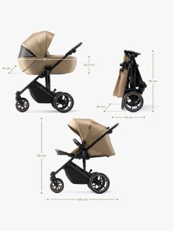 Kinderkraft Vognpakker*PRIME 2 3-in-1 Duovogn Travelsystem inkl. Mink Pro, Sandrose Beige