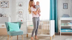 Børn Kinderkraft Tremmeseng Nico, Grey