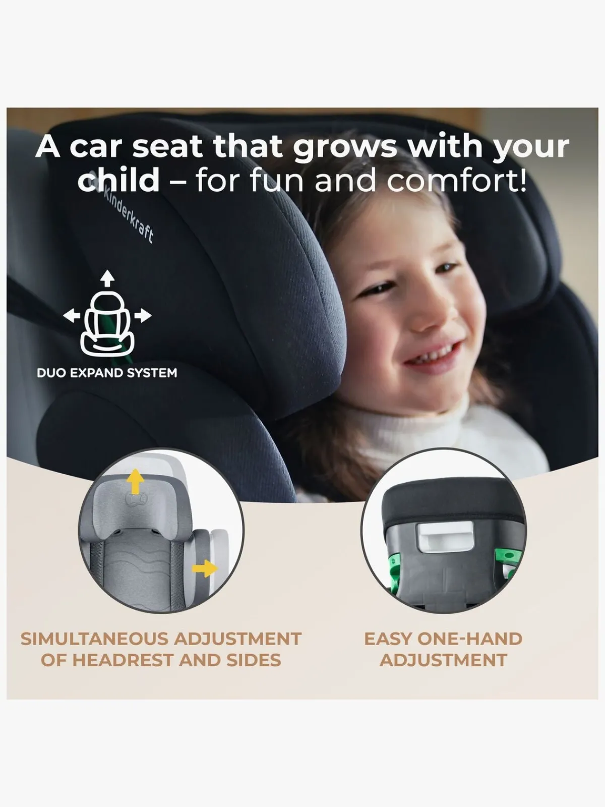 Kinderkraft Autostole 15-36 Kg>XPAND 2 i-Size Autostol, Rocket Grey