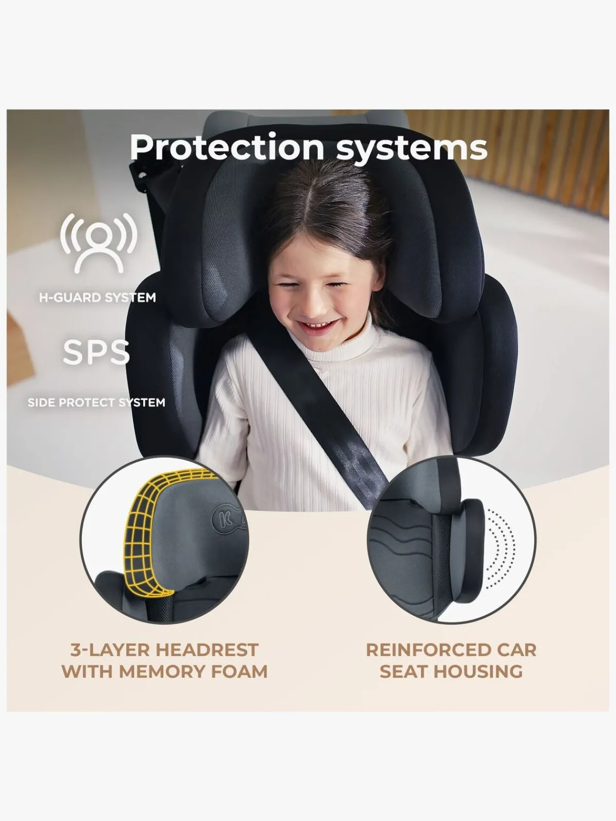 Kinderkraft Autostole 15-36 Kg*XPAND 2 i-Size Autostol, Graphite Black Sort